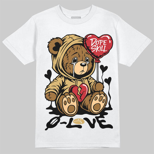 Jordan 4 Retro “Pizza” DopeSkill T-Shirt Broken Bear Graphic Streetwear - White