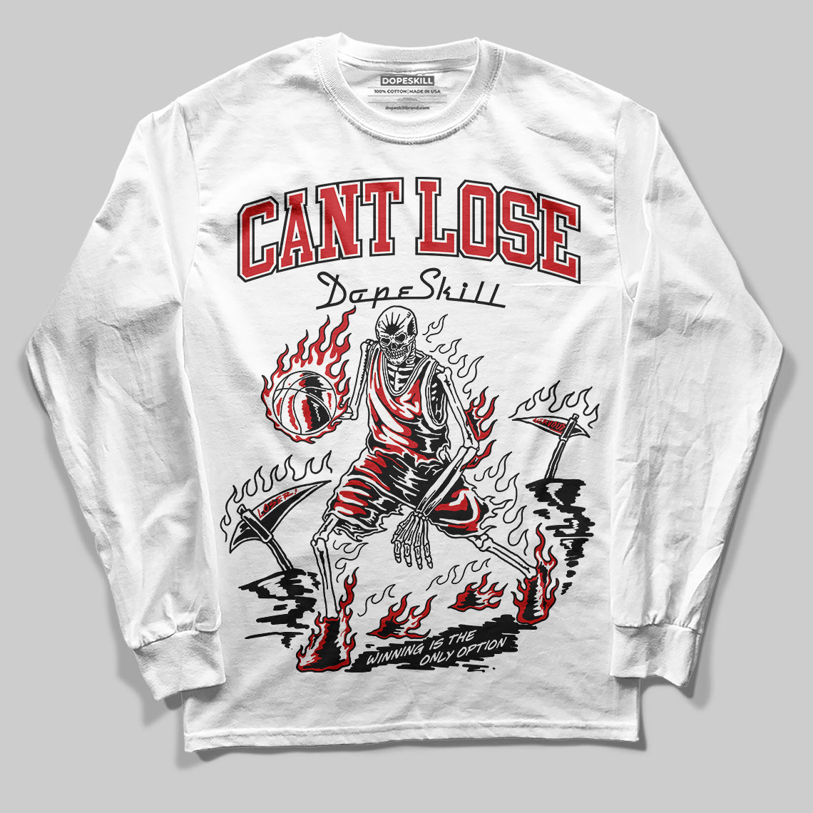 Jordan 3 OG “Black Cement” DopeSkill Long Sleeve T-Shirt Cant Lose Graphic Streetwear - White
