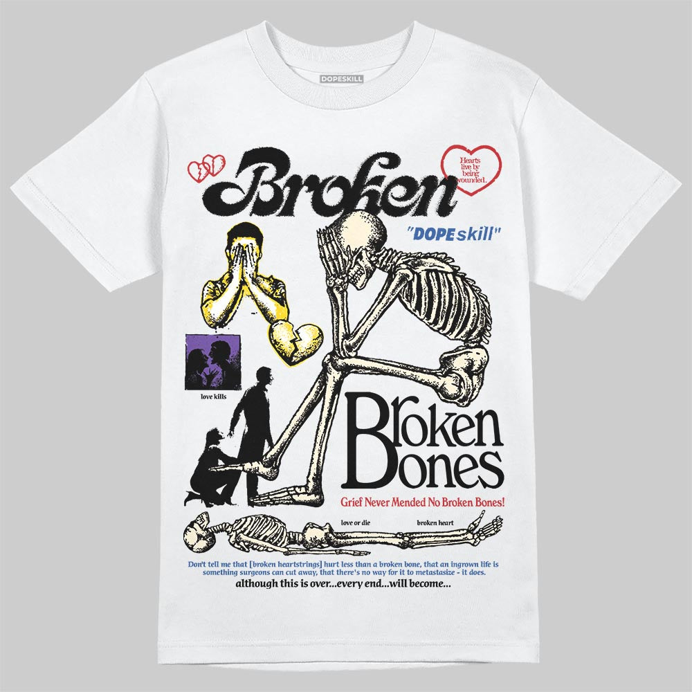 Jordan 17 Retro Low SP Infinite Archives DopeSkill T-Shirt Broken Bones Graphic Streetwear - White