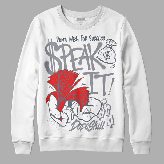 Jordan 14 Retro 'Stealth' DopeSkill Sweatshirt Speak It Graphic Streetwear - White 