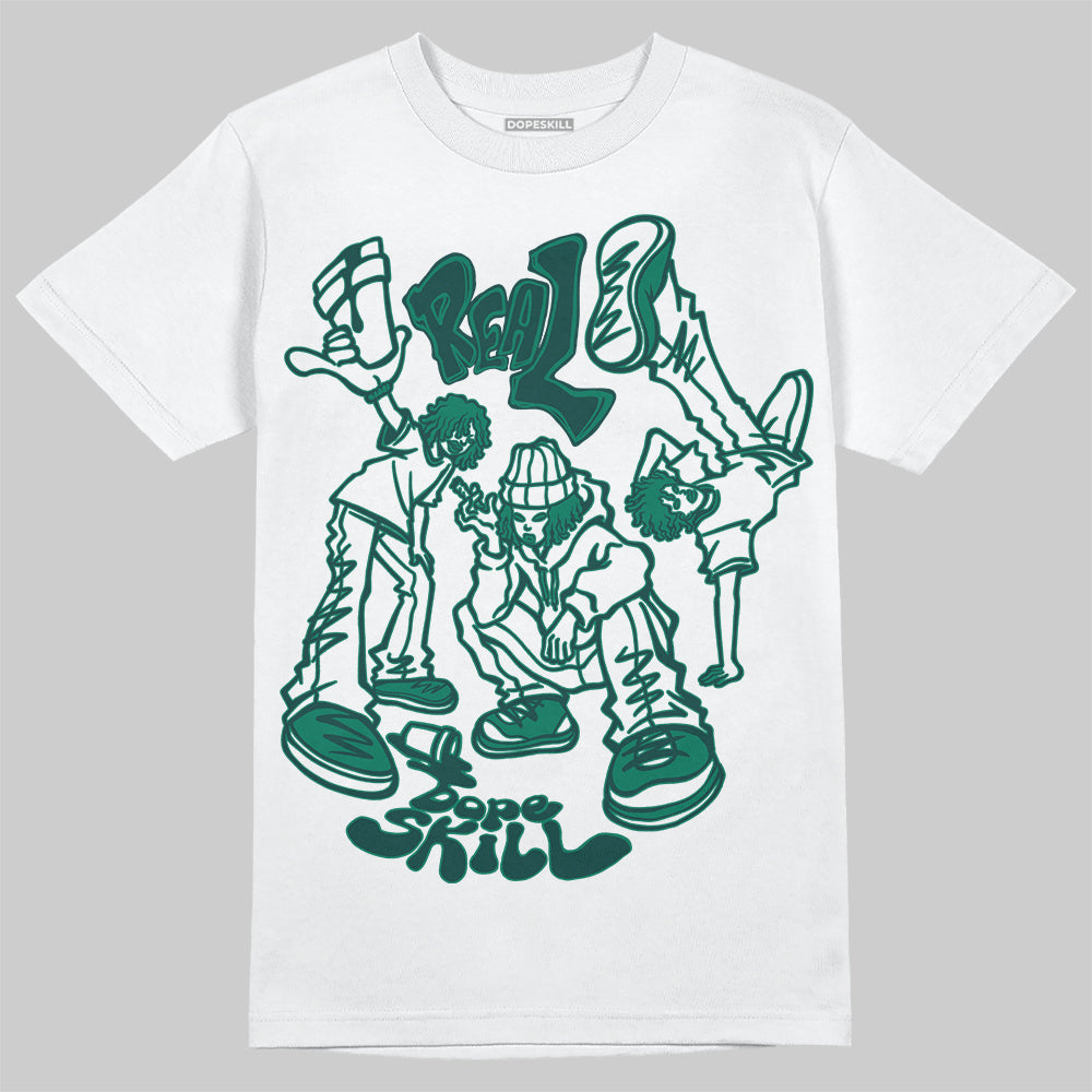 Jordan 4 Retro Oxidized Green DopeSkill T-Shirt Real Y2K Players Graphic Streetwear - White
