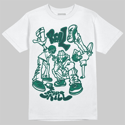 Jordan 4 Retro Oxidized Green DopeSkill T-Shirt Real Y2K Players Graphic Streetwear - White
