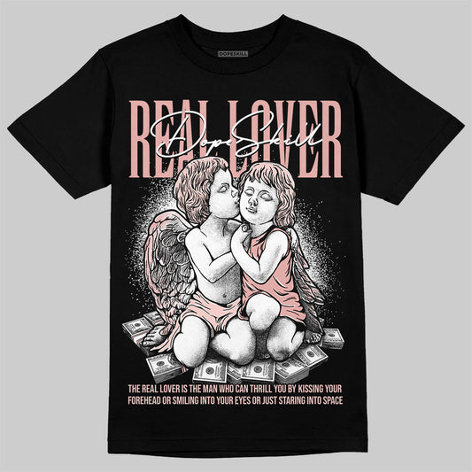 Lanvin Leather Curb Glitter Pale Pink DopeSkill T-Shirt Real Lover Graphic Streetwear - Black