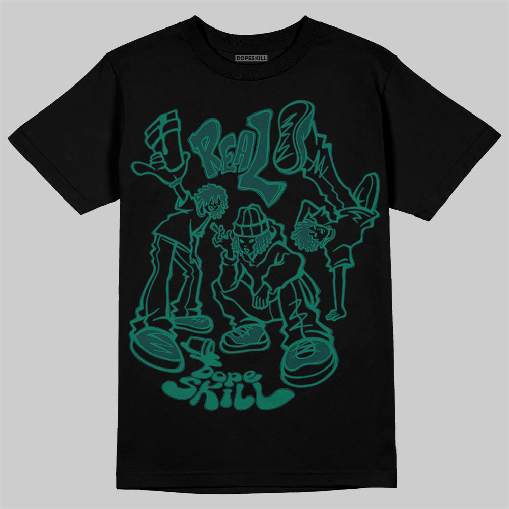 Jordan 4 Retro Oxidized Green DopeSkill T-Shirt Real Y2K Players Graphic Streetwear - Black