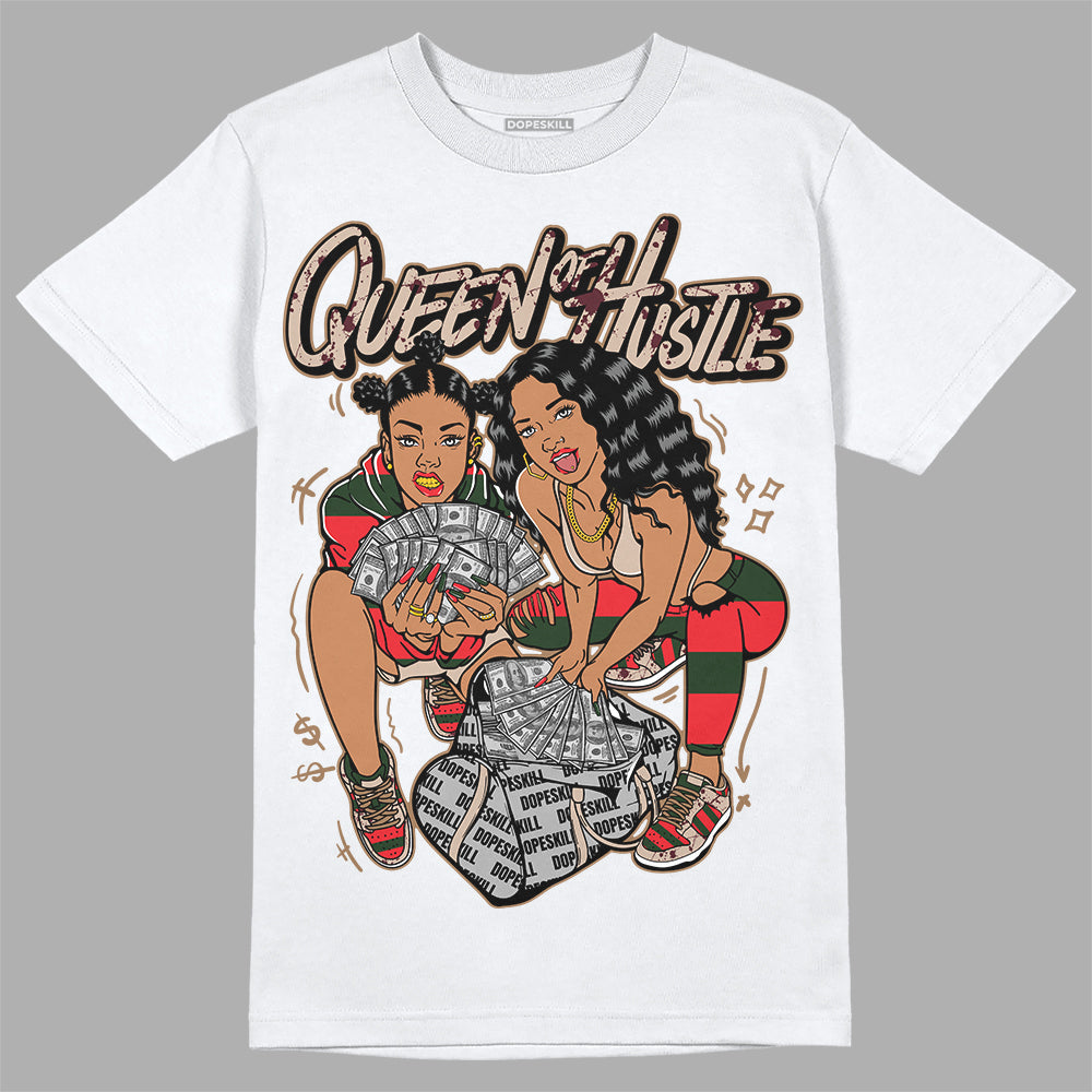 Dunk Low Freddy Krueger DopeSkill T-Shirt Queen Of Hustle Graphic Streetwear - White