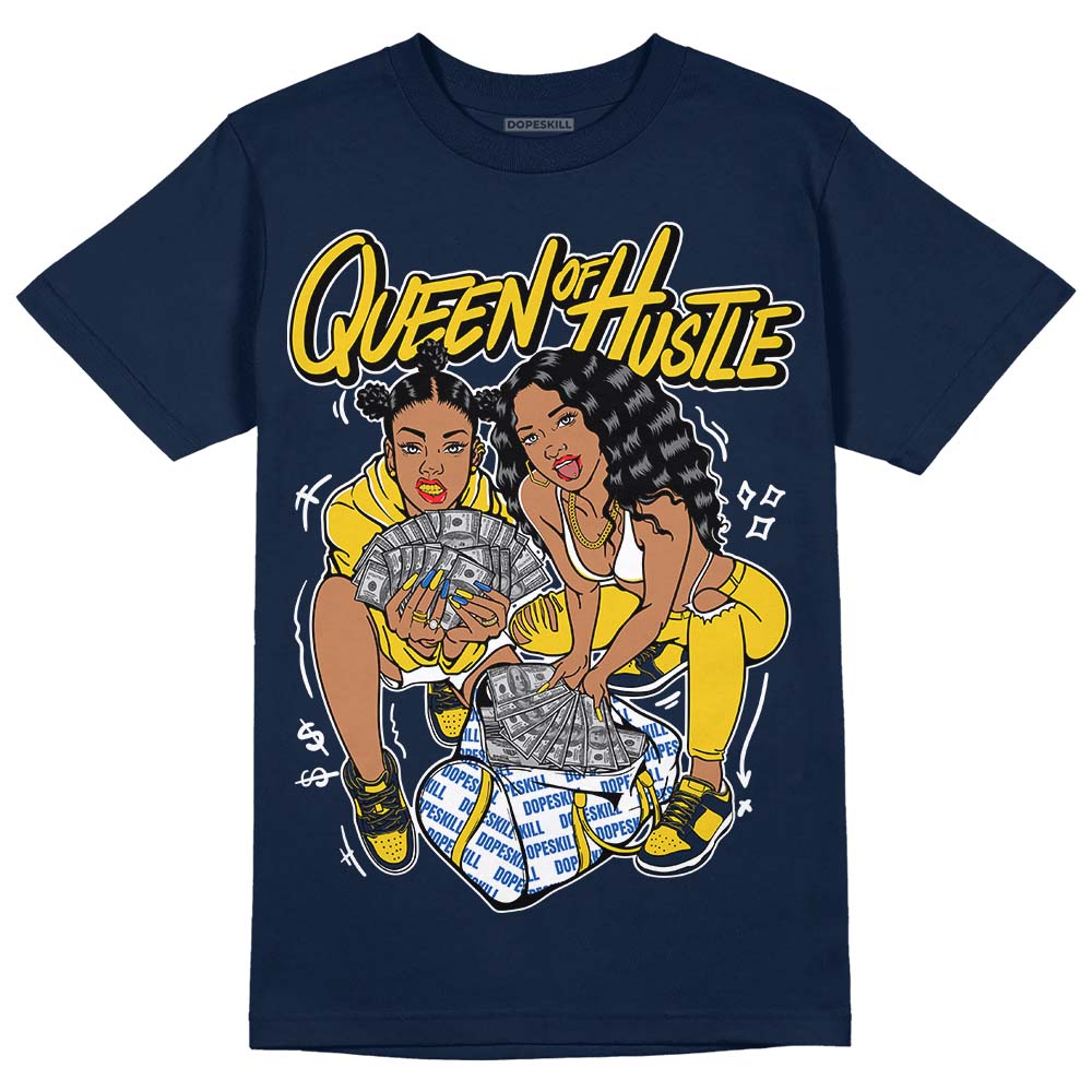 Dunk Low Vintage “Michigan” DopeSkill Midnight Navy T-Shirt Queen Of Hustle Graphic Streetwear