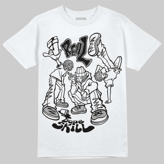 Jordan 4 “White Thunder” DopeSkill T-Shirt Real Y2K Players Graphic Streetwear - White