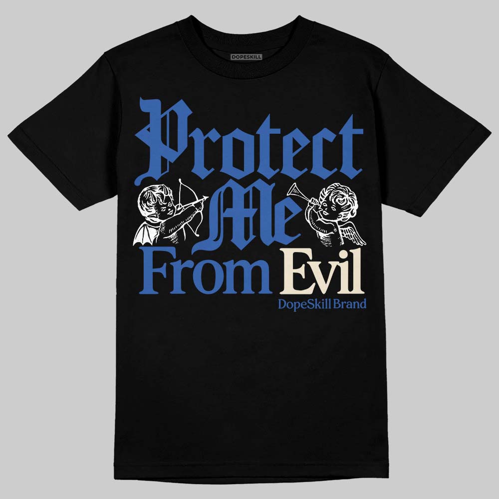 Jordan 1 Low Travis Scott x Fragment DopeSkill T-Shirt Protect Me From Evil Graphic Streetwear - Black