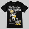 Quai 54 x Air Jordan 1 Retro Low OG Tour Yellow Black DopeSkill T-Shirt Play together, Stay together Graphic Streetwear - Black