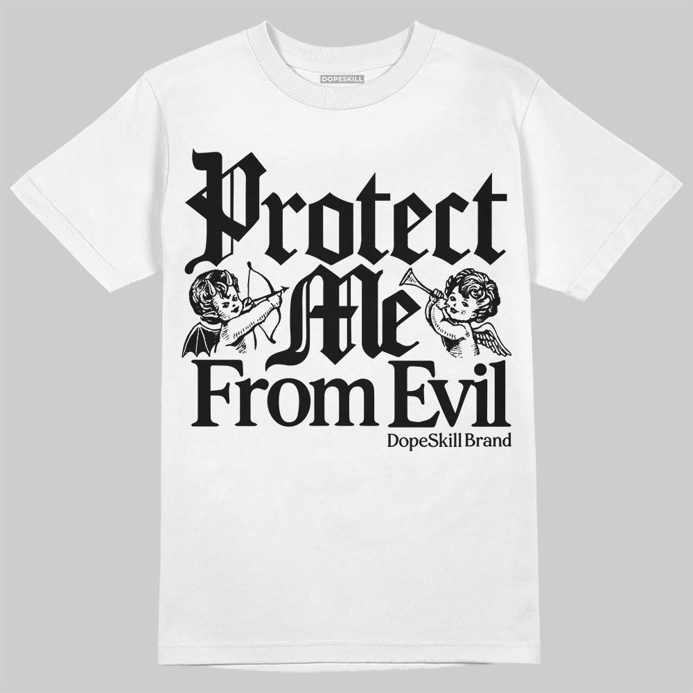 Air Foamposite One 'Triple White' DopeSkill T-Shirt Protect Me From Evil Graphic Streetwear - White