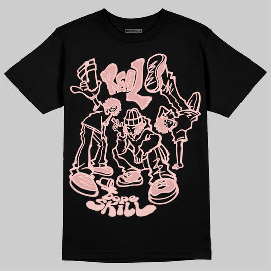 Lanvin Leather Curb Glitter Pale Pink DopeSkill T-Shirt Real Y2K Players Graphic Streetwear - Black