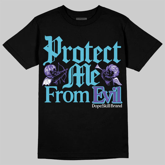 Jordan 8 Retro 'Aqua' 2025 DopeSkill T-Shirt Protect Me From Evil Graphic Streetwear - Black
