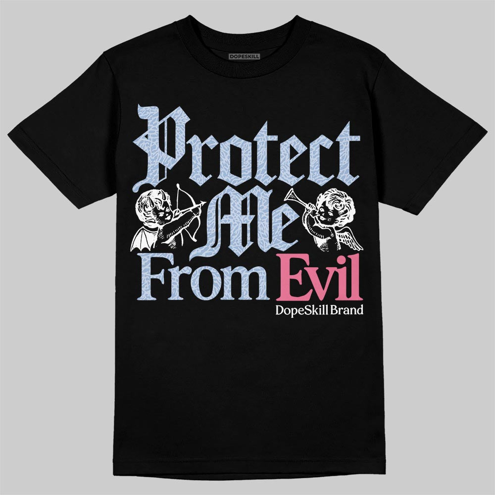 Jordan 3 GS “Cobalt Bliss” DopeSkill T-Shirt Protect Me From Evil Graphic Streetwear - Black