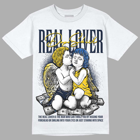 Dunk Low Vintage “Michigan” DopeSkill T-Shirt Real Lover Graphic Streetwear - White