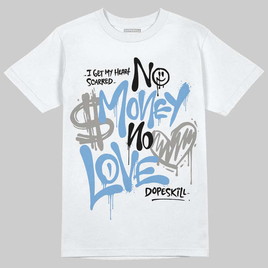 Jordan 12 Retro 'Melo' DopeSkill T-Shirt No Money No Love Typo Graphic Streetwear - White