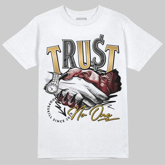 Jordan 12 Retro 'Taxi' 2025 DopeSkill T-Shirt Trust No One Graphic Streetwear - White