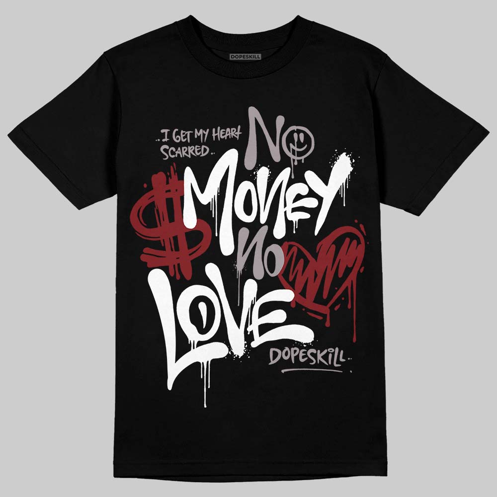 A Ma Maniére x Air Jordan 5 “Violet Ore” DopeSkill T-Shirt No Money No Love Typo Graphic Streetwear - Black