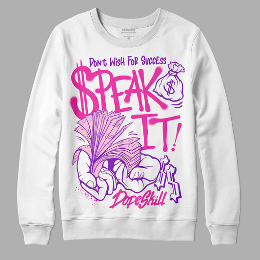 Dunk Low Triple Pink DopeSkill Sweatshirt Speak It Graphic Streetwear - White 