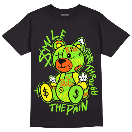 Neon Green Sneakers DopeSkill T-shirt Smile Through The Pain Graphic Streetwear