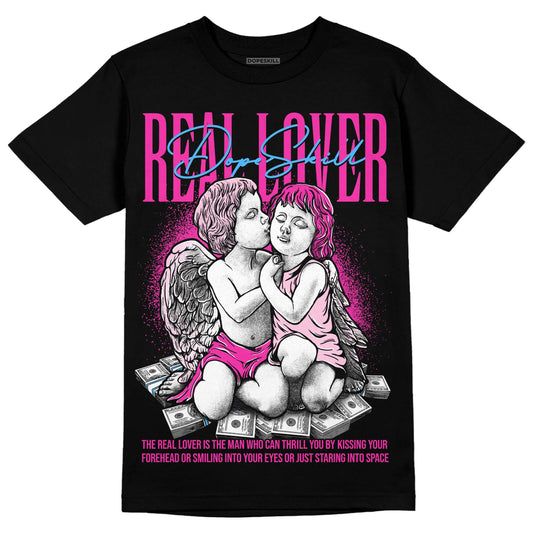 Pink Sneakers DopeSkill T-Shirt Real Lover Graphic Streetwear - Black