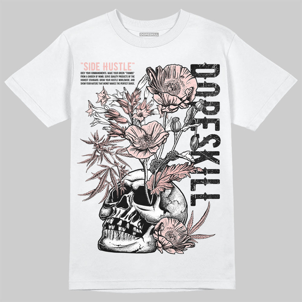 Lanvin Leather Curb Glitter Pale Pink DopeSkill T-Shirt Side Hustle Graphic Streetwear - White