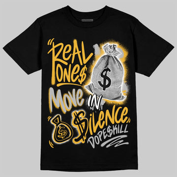 Jordan 5 'Tokyo' DopeSkill T-Shirt Real Ones Move In Silence Graphic Streetwear - Black