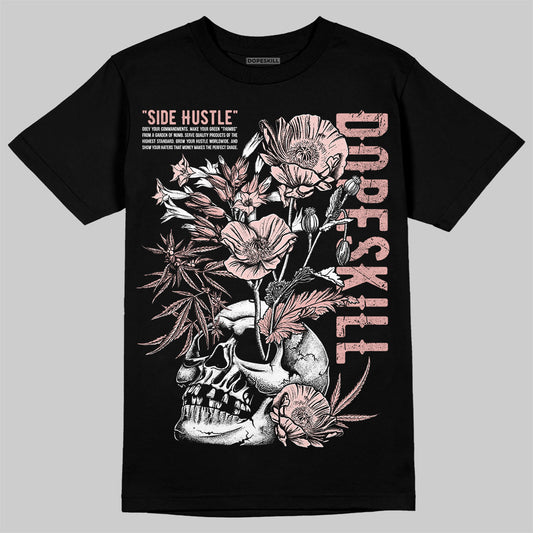 Lanvin Leather Curb Glitter Pale Pink DopeSkill T-Shirt Side Hustle Graphic Streetwear - Black