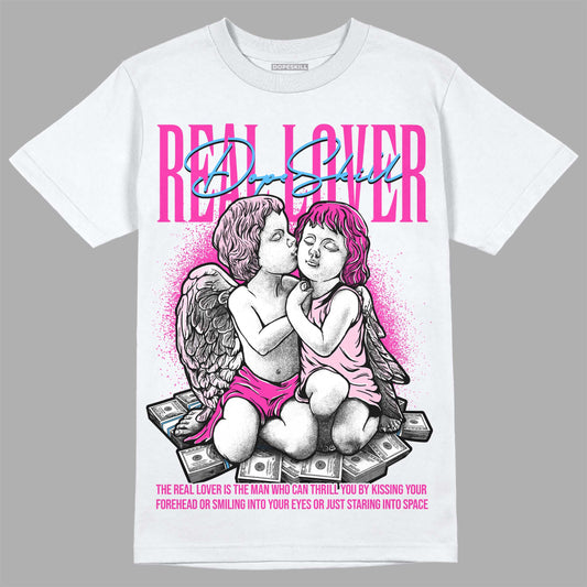 Pink Sneakers DopeSkill T-Shirt Real Lover Graphic Streetwear - White