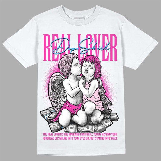 Pink Sneakers DopeSkill T-Shirt Real Lover Graphic Streetwear - White