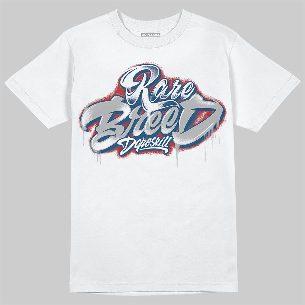 Jordan 12 Retro French Blue (2025) DopeSkill T-Shirt Rare Breed Type Graphic Streetwear - White