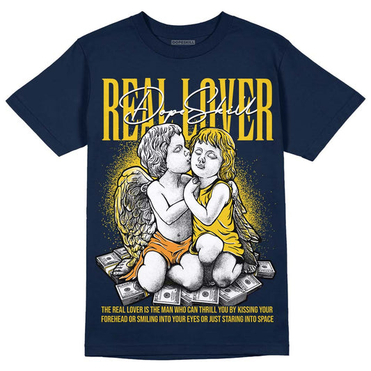Dunk Low Vintage “Michigan” DopeSkill Midnight Navy T-Shirt Real Lover Graphic Streetwear