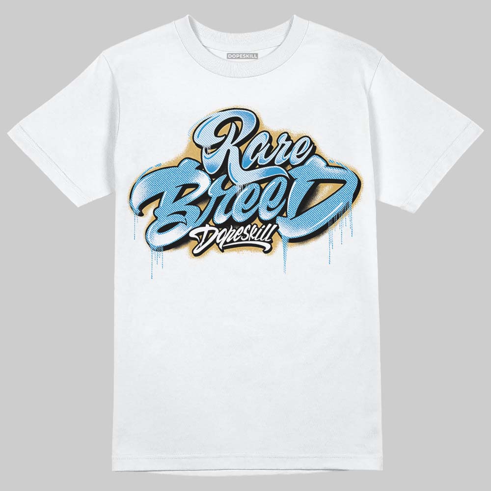 Jordan 4 Denim “Worn Blue” DopeSkill T-Shirt Rare Breed Type Graphic Streetwear - White