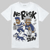 Jordan 1 High OG Rare Air "Deep Royal Blue" DopeSkill T-Shirt No Risk No Story Graphic Streetwear - White