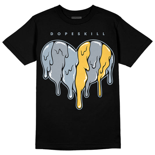 Jordan 13 “Blue Grey” DopeSkill T-Shirt Slime Drip Heart Graphic Streetwear - Black 