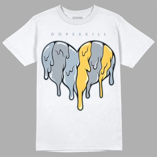Jordan 13 “Blue Grey” DopeSkill T-Shirt Slime Drip Heart Graphic Streetwear - White 
