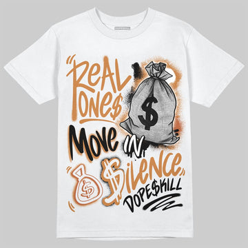 Jordan 14 Golf "US Open" DopeSkill T-Shirt Real Ones Move In Silence Graphic Streetwear - White