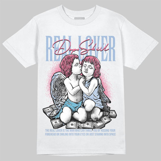 Jordan 3 GS “Denim/Pink Glow” DopeSkill T-Shirt Real Lover Graphic Streetwear - White