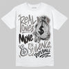 Jordan 4 Retro Cave Stone DopeSkill T-Shirt Real Ones Move In Silence Graphic Streetwear - White