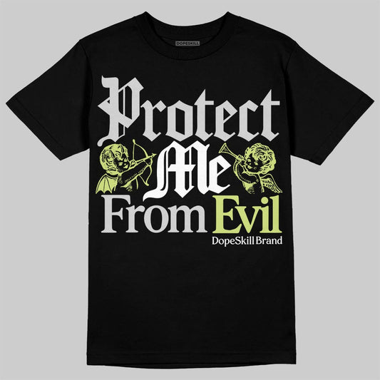 Jordan 4 GS “Light Lemon Twist” DopeSkill T-Shirt Protect Me From Evil Graphic Streetwear - black