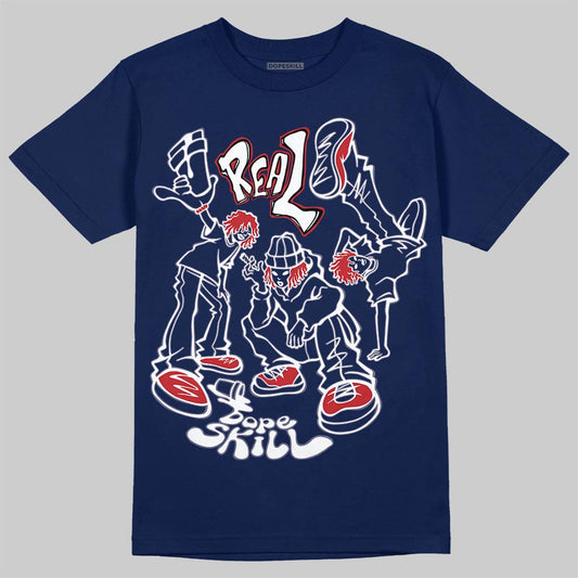Jordan 11 “Rare Air” DopeSkill T-Shirt Real Y2K Players Graphic Streetwear - Navy