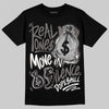 Jordan 4 Retro Cave Stone DopeSkill T-Shirt Real Ones Move In Silence Graphic Streetwear - Black