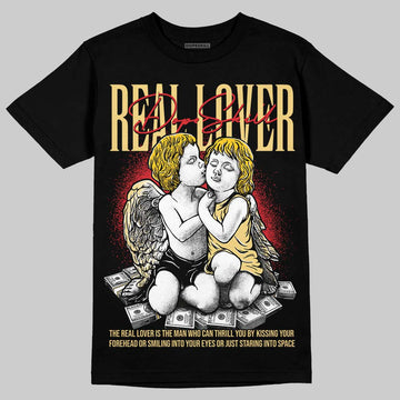 Quai 54 x Air Jordan 1 Retro Low OG Tour Yellow Black DopeSkill T-Shirt Real Lover Graphic Streetwear - black
