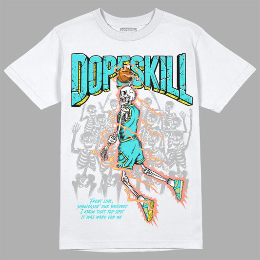 New Balance 9060 “Cyan Burst” DopeSkill T-Shirt Thunder Dunk Graphic Streetwear - White