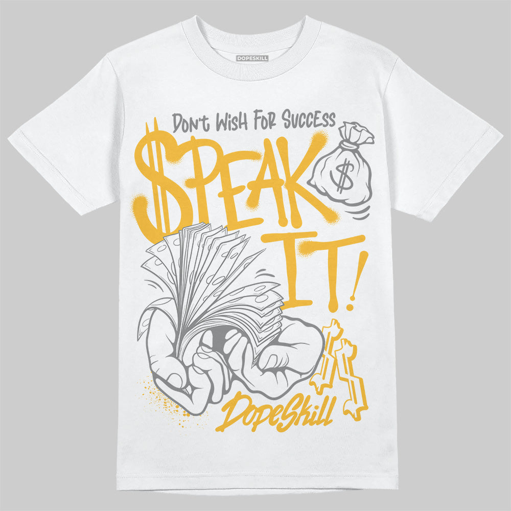 New Balance 9060 Varsity Gold (GS) DopeSkill T-Shirt Speak It Graphic Streetwear - White