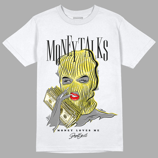 Jordan 11 Low 'Yellow Snakeskin' DopeSkill T-Shirt Money Talks Graphic Streetwear - White