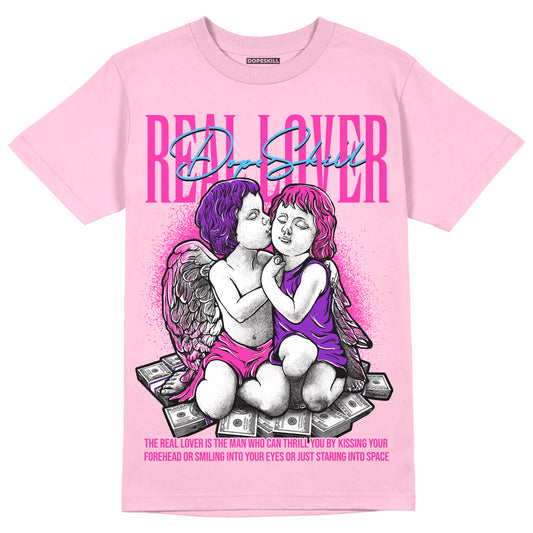 Pink Sneakers DopeSkill Pink T-shirt Real Lover Graphic Streetwear