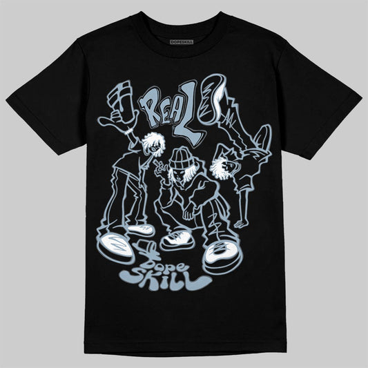 Jordan 40 “Blue Suede” DopeSkill T-Shirt Real Y2K Players Graphic Streetwear - Black