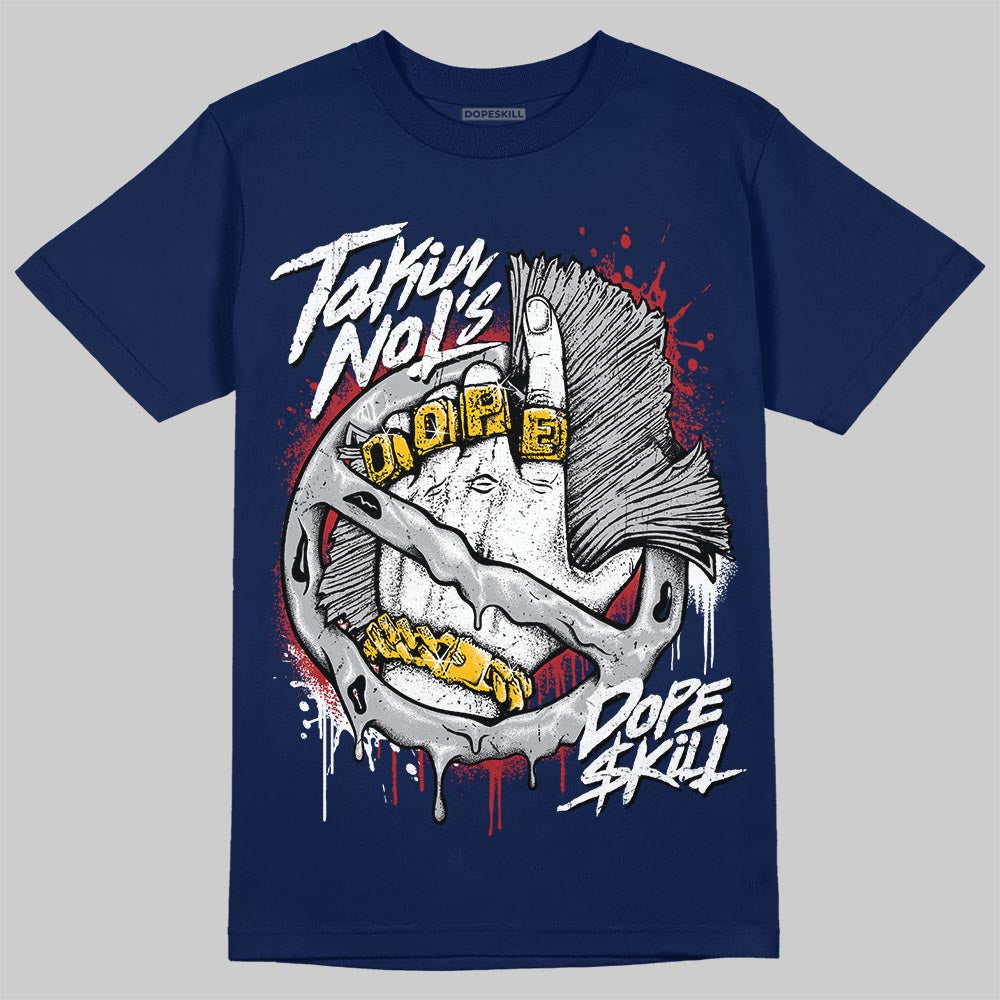 Jordan 12 Retro French Blue (2025) DopeSkill T-Shirt Takin No L's Graphic Streetwear - Navy