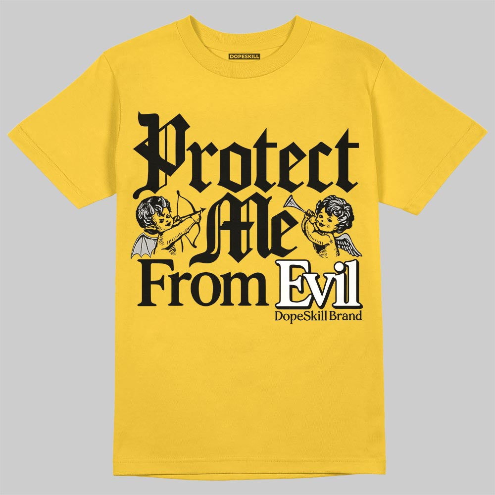 Jordan 5 'Tokyo' DopeSkill T-Shirt Protect Me From Evil Graphic Streetwear - Gold