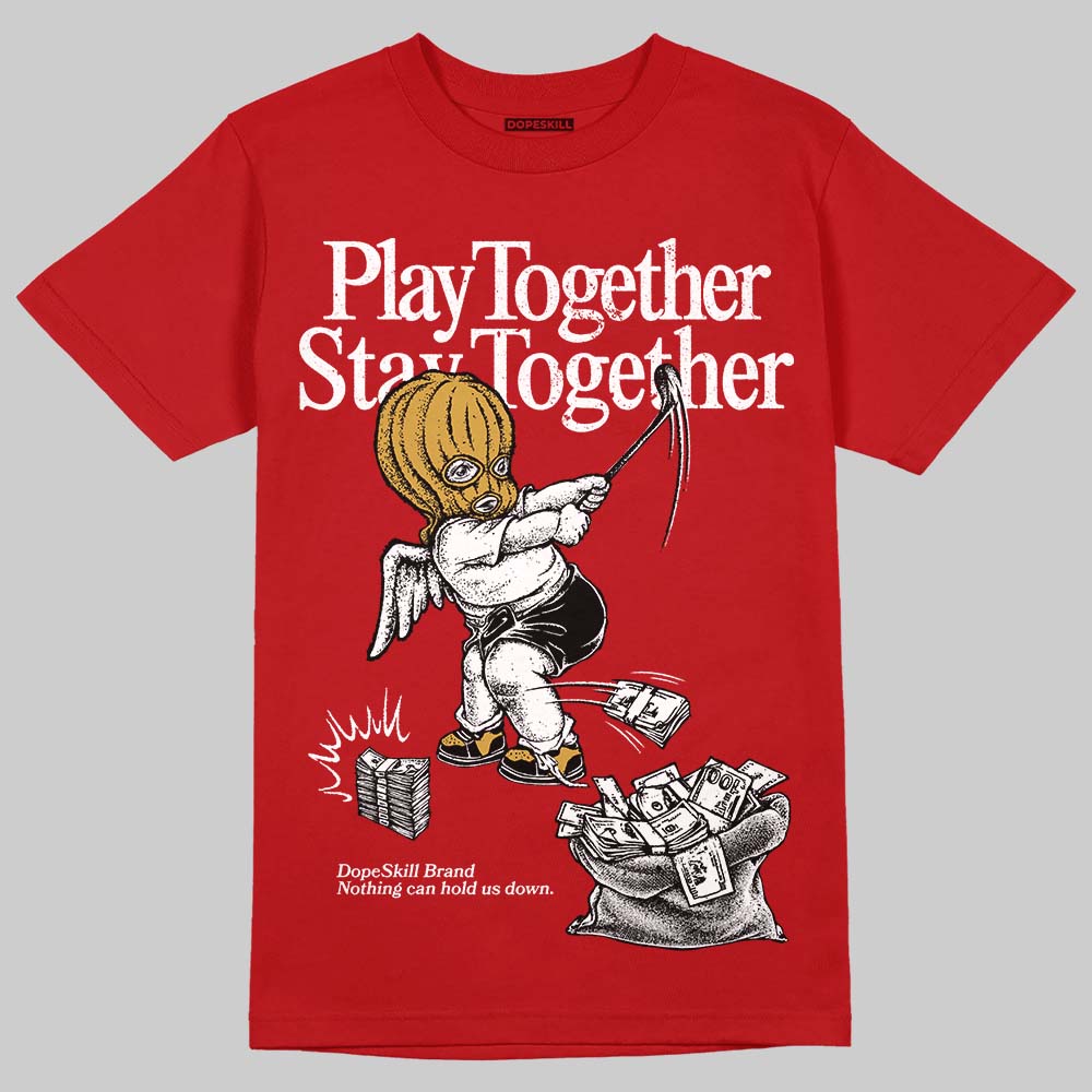Nigel Sylvester x Air Jordan 4 ‘Brick by Brick’ DopeSkill T-Shirt Play together, Stay together Graphic Streetwear - Red